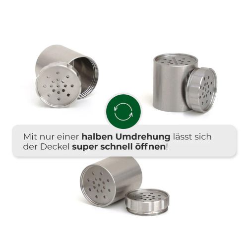 3er Set Dosierkapseln für Kräuter aus Edelstahl für Stilus Pro Max