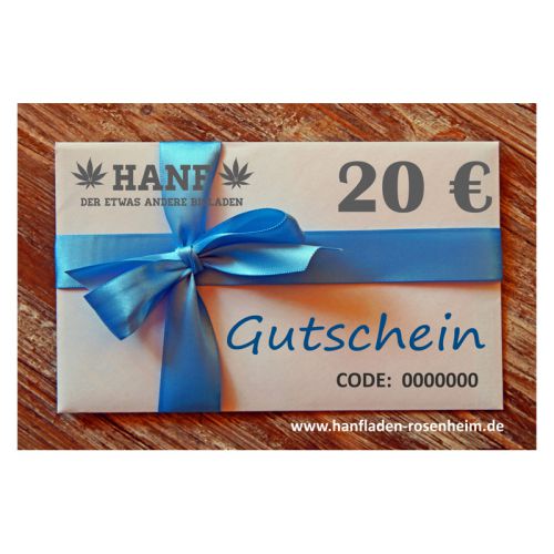 Geschenkgutschein Hanfladen Rosenheim, 20 €