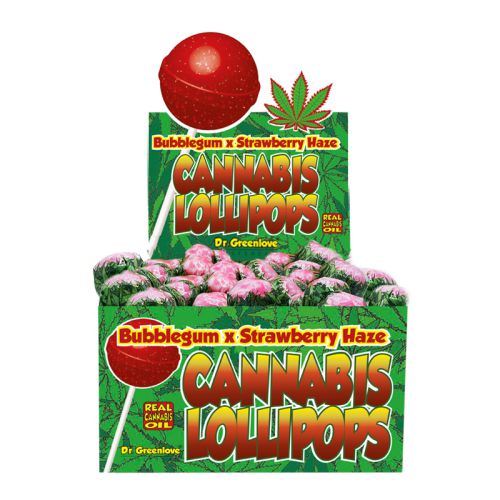 Cannabis Lollipop Bubblegum Strawberry Haze, 18g