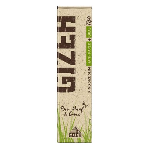 GIZEH Hanf und Gras King Size Slim Papes + Tips