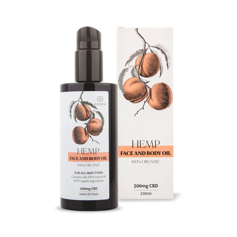 Endoca Face & Body Oil 300mg CBD, 200ml