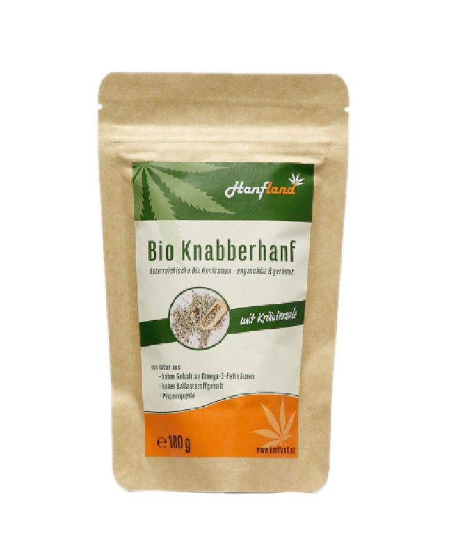 Bio Knabberhanf geröstet mit Kräutersalz, 100g