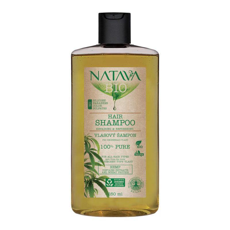 NATAVA - Silikonfreies Bio Haarshampoo Hanf, 250ml